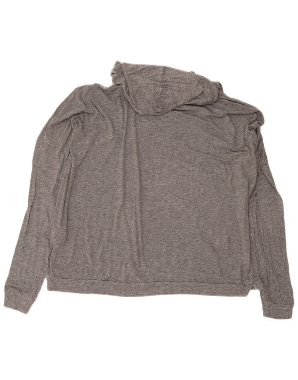Zara Femme Trafaluc Pull à capuche surdimensionné UK 16 Large Gris Modal