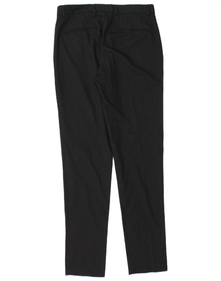 Zara Pantalon Chino Slim Homme EU 38 Small W30 L32 Noir Polyester