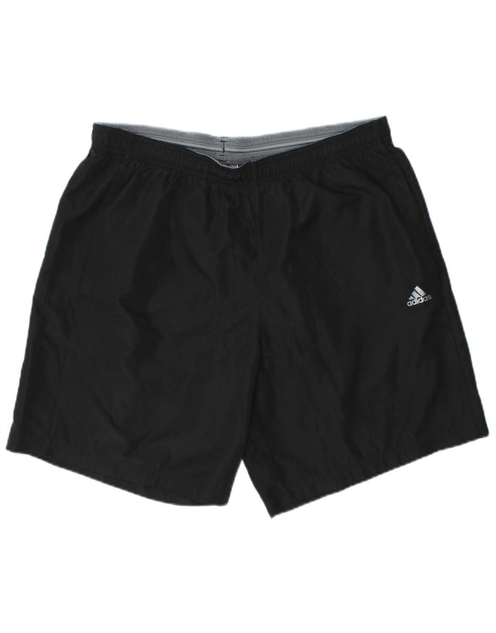ADIDAS Short de sport Climalite pour hommes, grand, noir, polyester