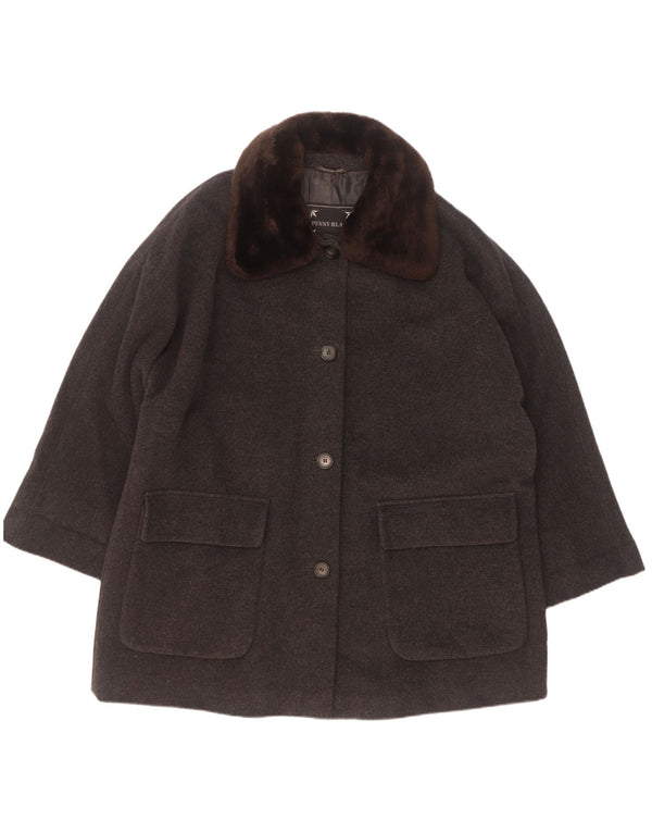 Penny Black Veste blazer surdimensionnée à 4 boutons pour femme IT 42 laine gris moyen