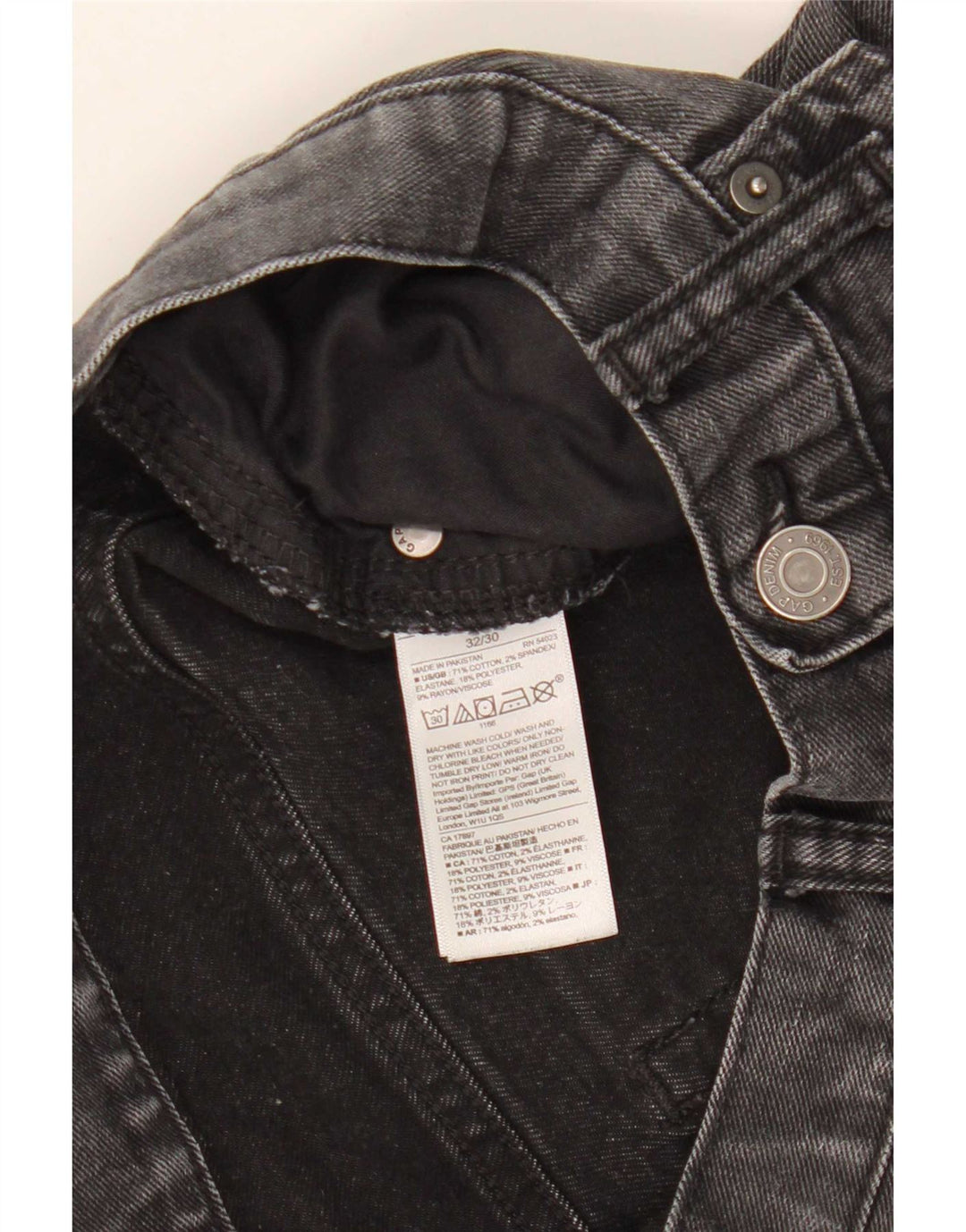 Gap Jean Skinny Femme W32 L30 Noir Coton