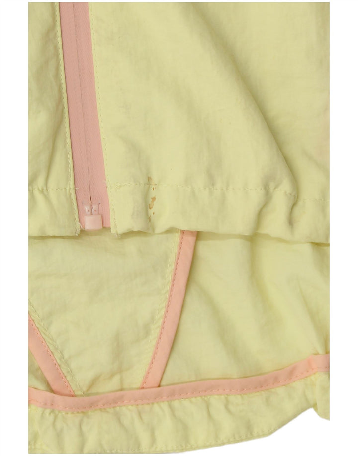 Zara Veste coupe-vent surdimensionnée à capuche pour femme UK 16 Large Jaune