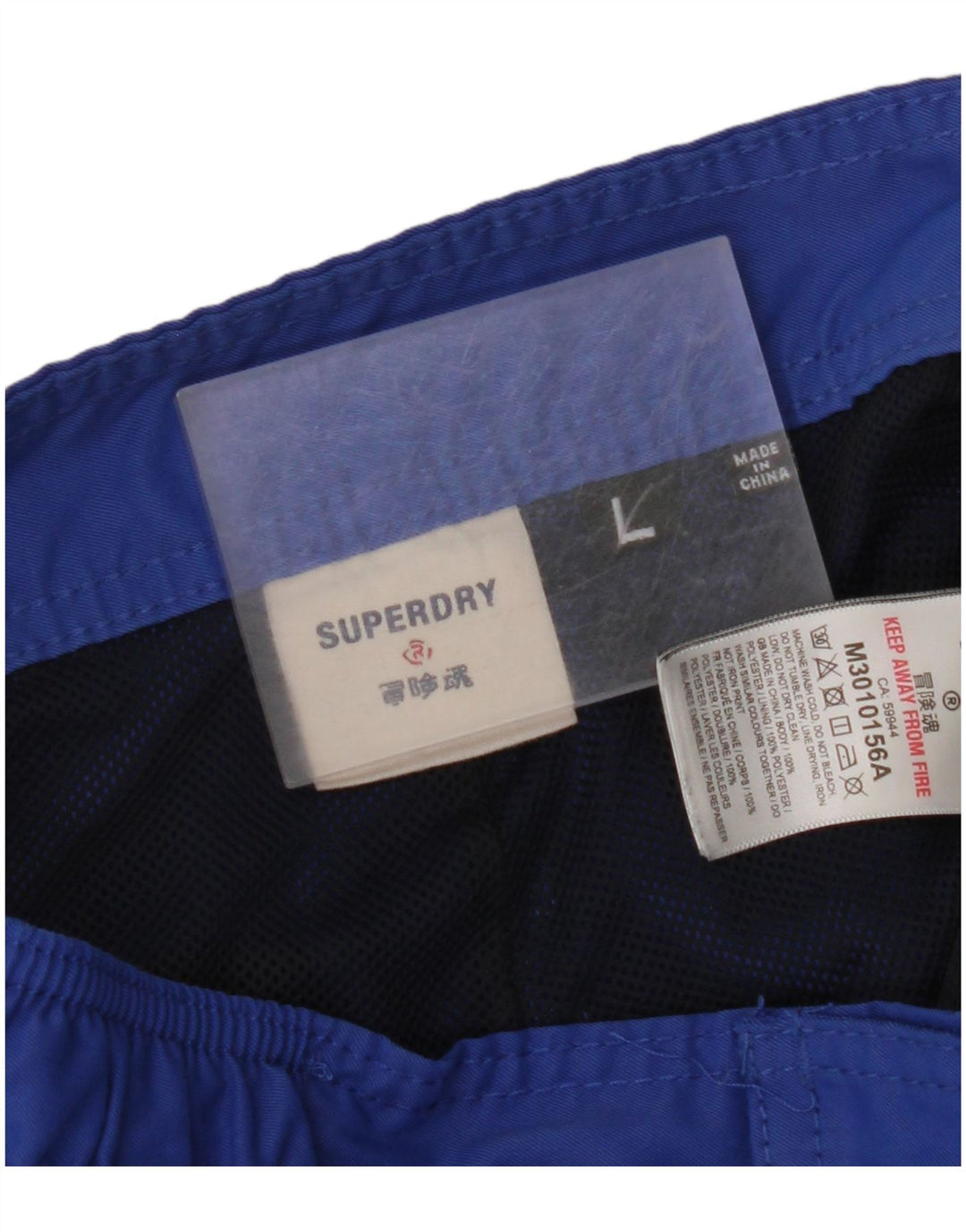 SUPERDRY Short de Bain Graphique Homme Grand Bleu Polyester