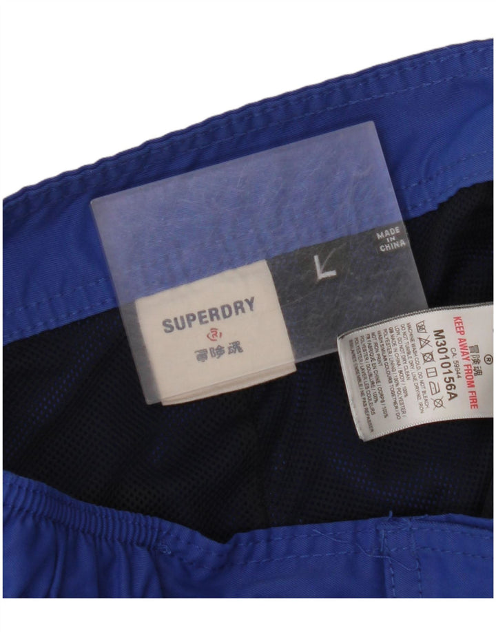 SUPERDRY Short de Bain Graphique Homme Grand Bleu Polyester