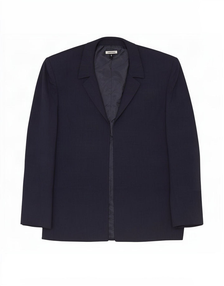 Marks & Spencer Veste Blazer Femme UK 14 Large Bleu Marine Polyester