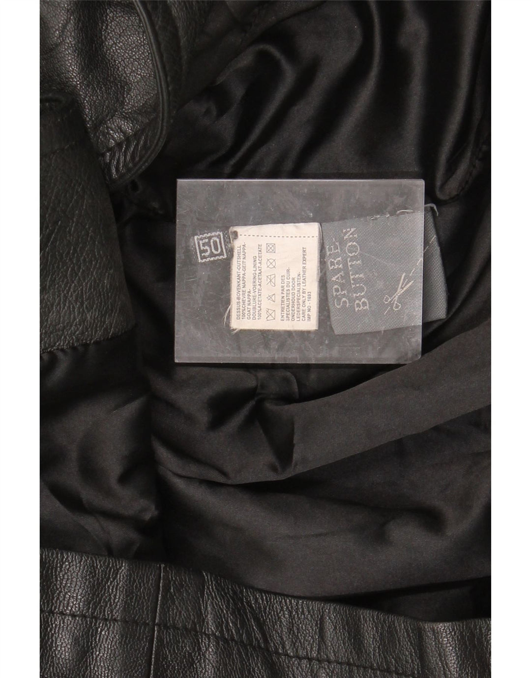 VINTAGE Womens Leather Jacket EU 50 2XL Black Leather Vintage Vintage and Second-Hand Vintage from Messina Hembry 