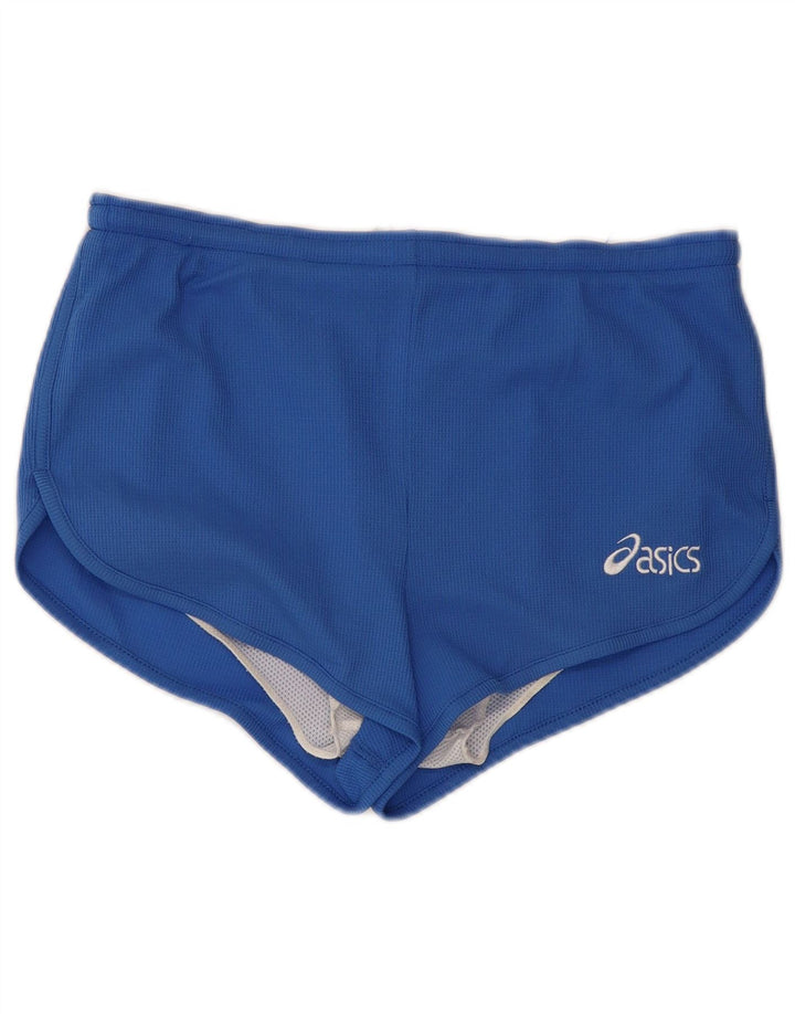 Asics Short de sport pour femme UK 12 Bleu moyen Polyester