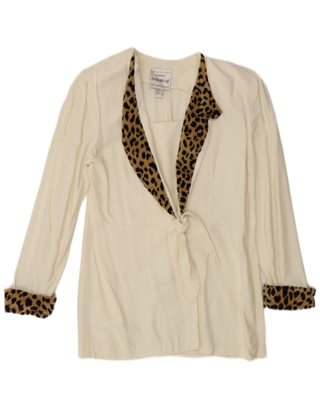 Joseph Ribkoff Veste blazer pour femme UK 12 Medium Off White Animal Print