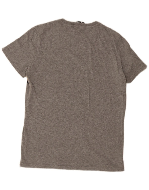 Superdry T-Shirt Graphique Homme Gris Moyen Colourblock Cotton