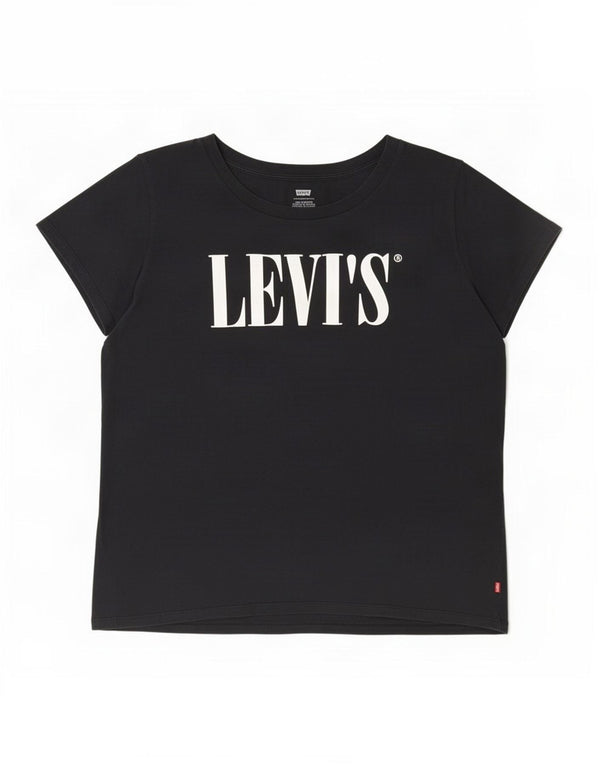 Levi's T-Shirt Graphique Femme UK 18 XL Noir