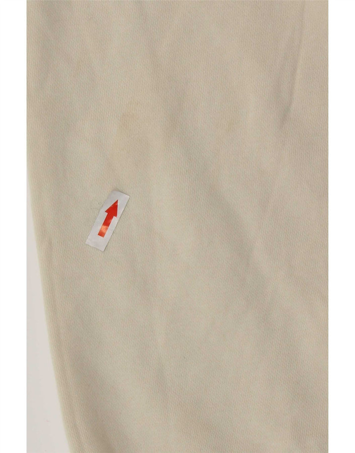Nike Sweat-shirt court surdimensionné pour femme UK 14 en coton blanc cassé moyen