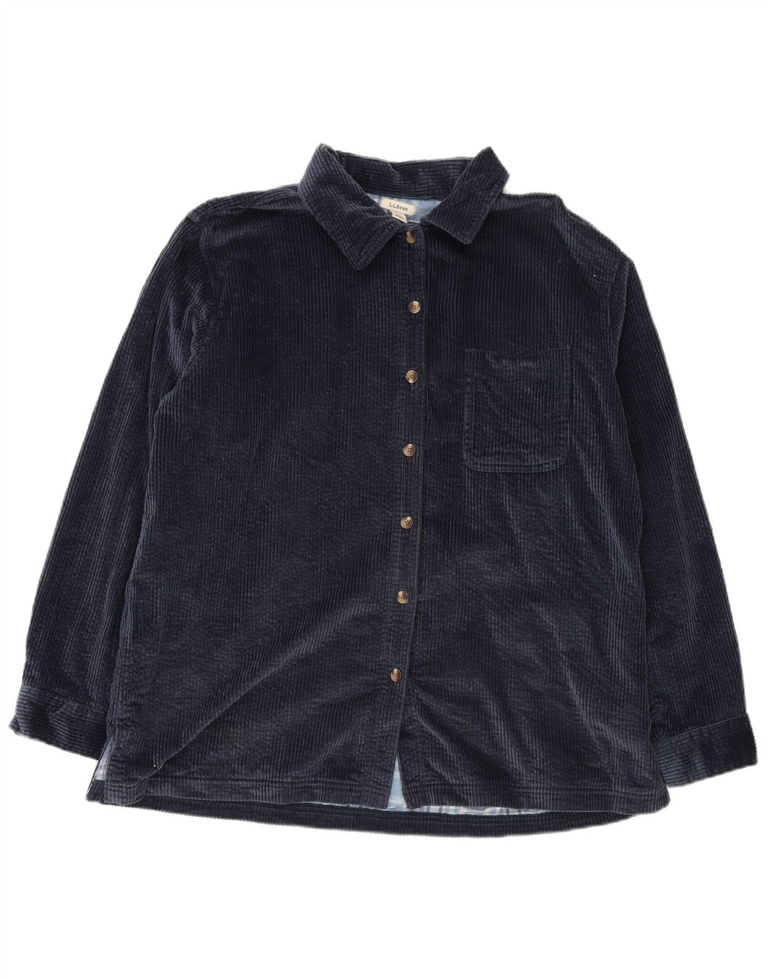 L.L.Bean Chemise en velours côtelé pour homme en coton bleu marine