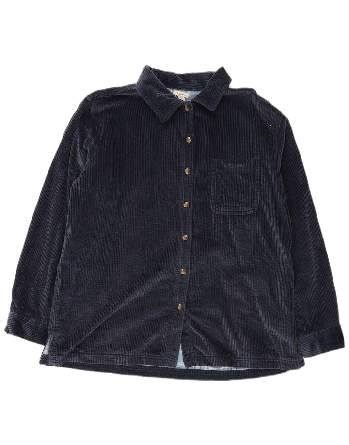 L.L.Bean Chemise en velours côtelé pour homme en coton bleu marine
