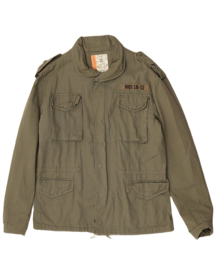 VINTAGE Veste militaire homme UK 38 Coton kaki moyen