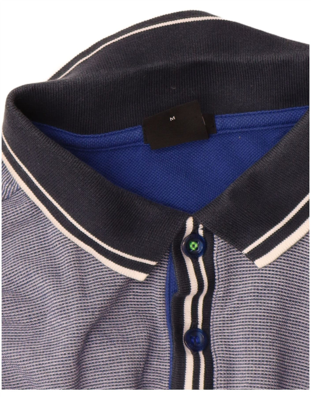 Hugo Boss Polo Regular Fit en coton à fines rayures bleu moyen