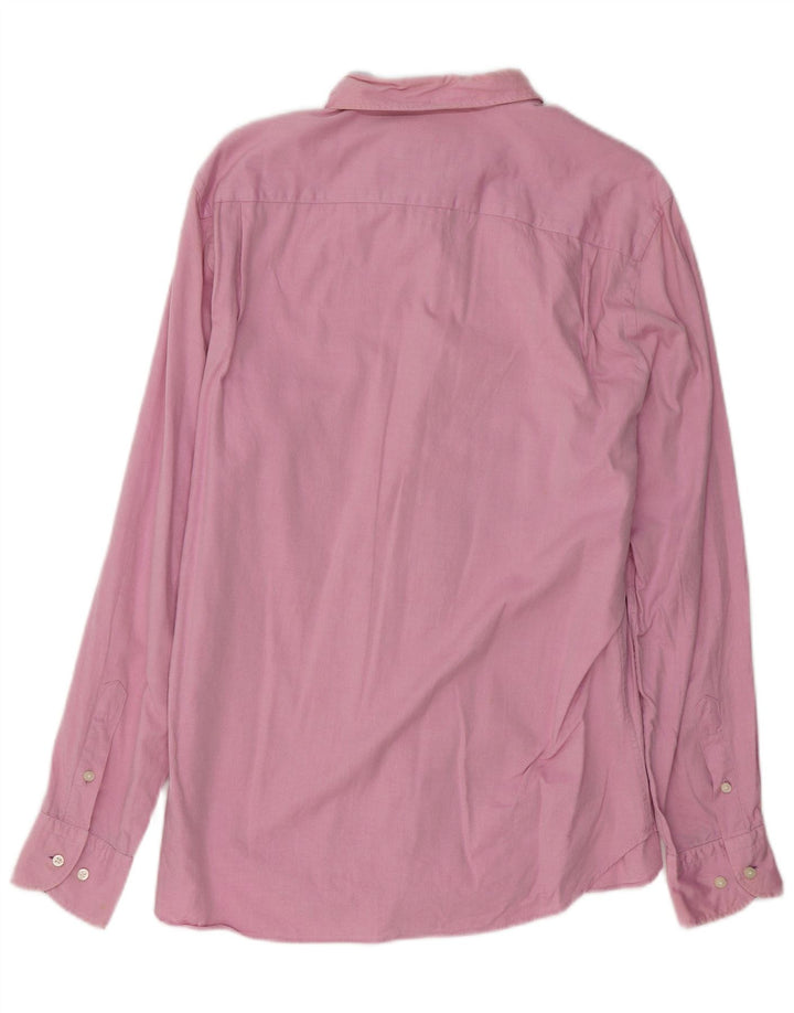 MASSIMO DUTTI Chemise Homme Large Rose Coton