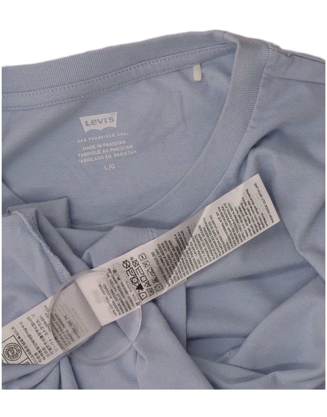 Levi's T-Shirt Femme UK 16 Large Bleu Coton