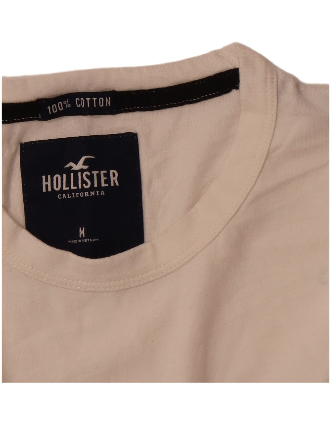 HOLLISTER Haut graphique à manches longues en coton color block blanc moyen pour homme