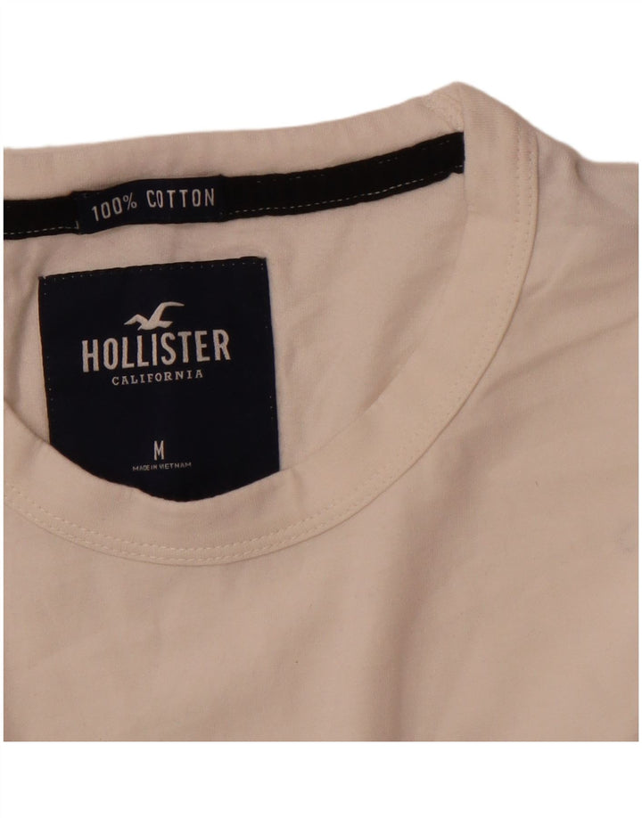 HOLLISTER Haut graphique à manches longues en coton color block blanc moyen pour homme