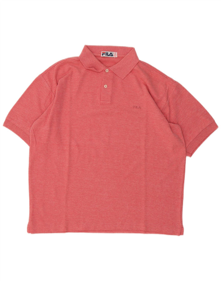 Fila Polo Homme IT 50 Coton Chiné Rouge Moyen