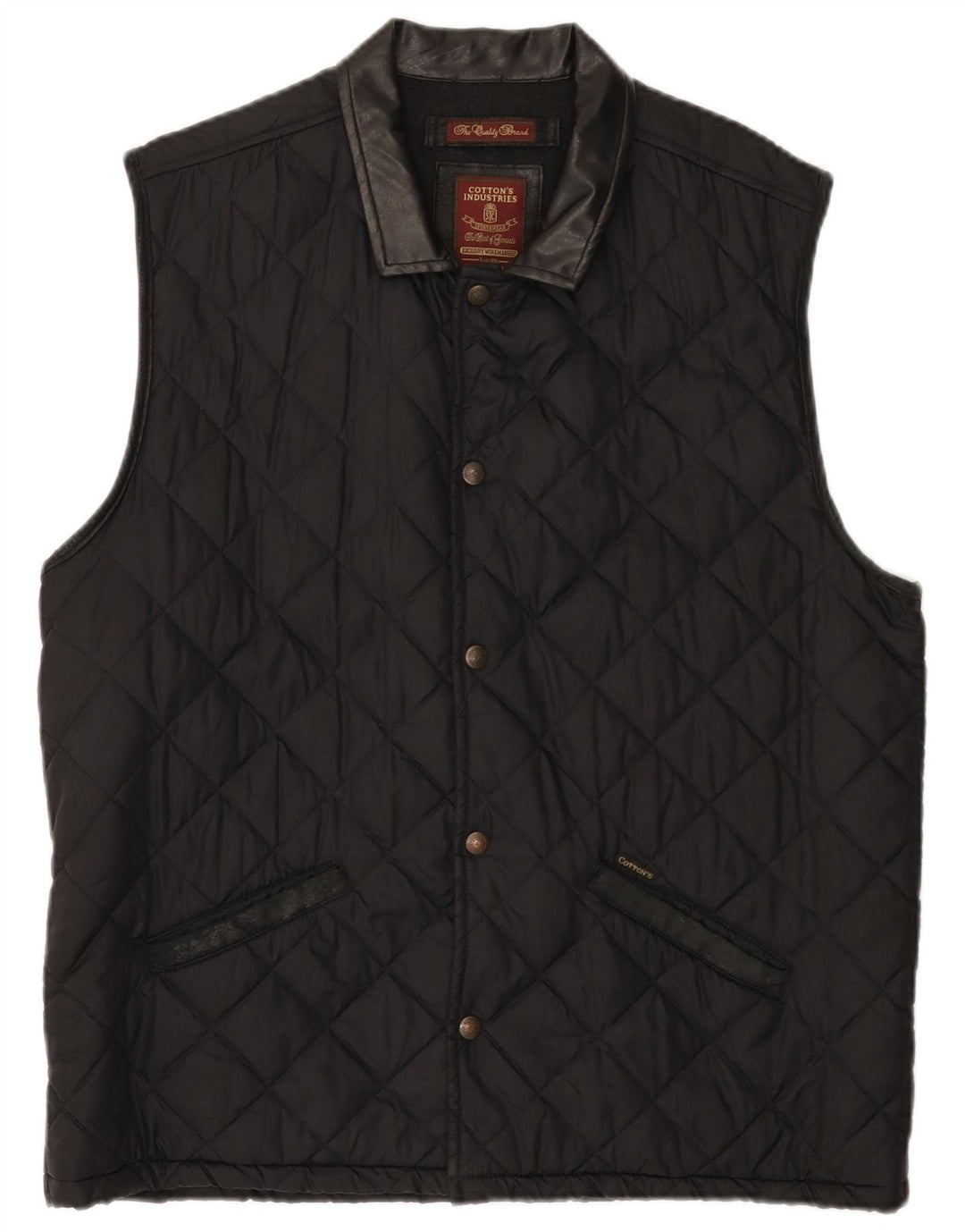 Cotton's Industries Gilet matelassé pour homme UK 38 Medium Noir