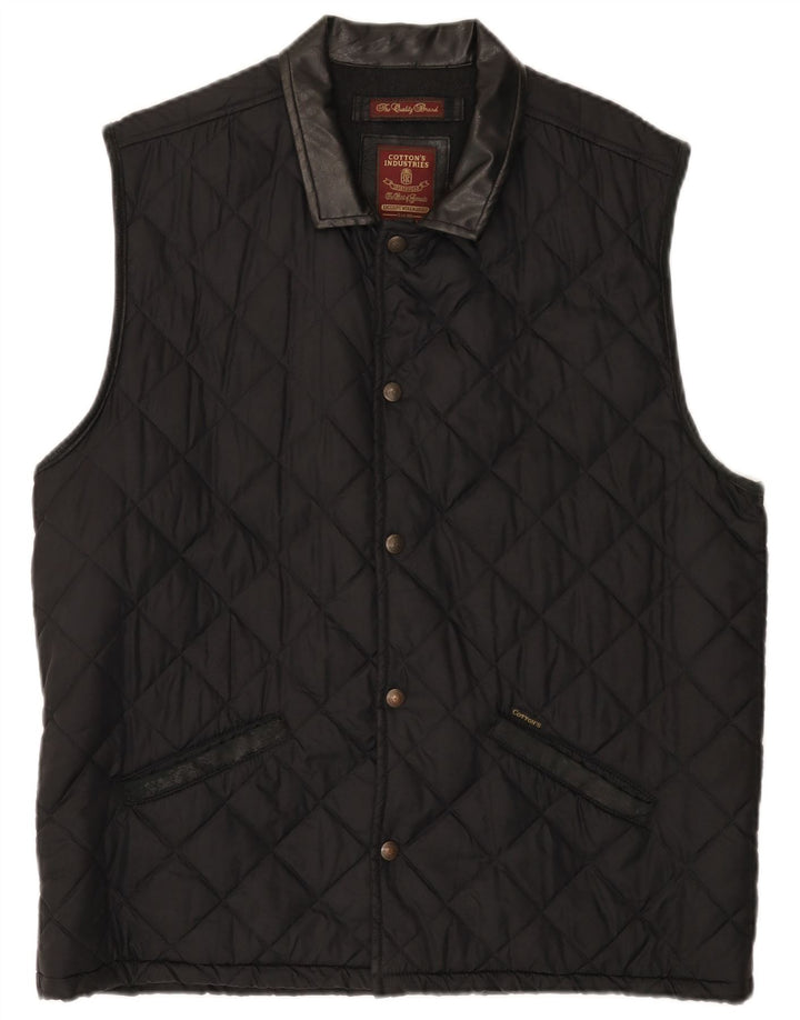 Cotton's Industries Gilet matelassé pour homme UK 38 Medium Noir