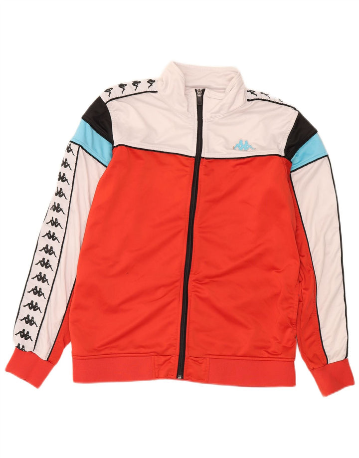 Kappa Veste de survêtement graphique pour femme UK 16 Large Rouge Colourblock