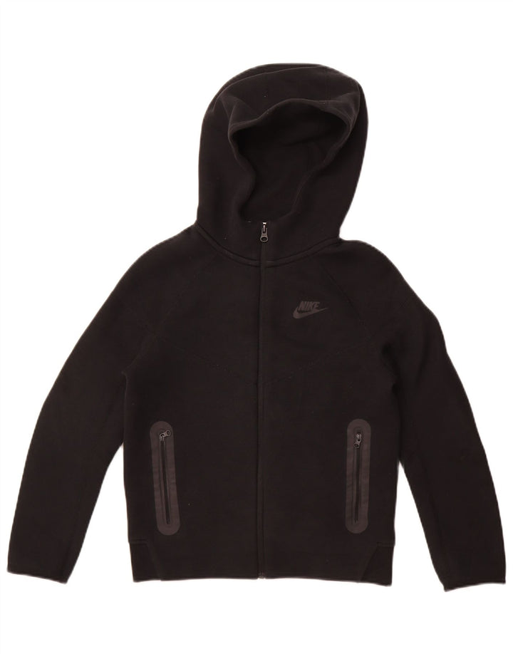 Nike Garçon Zip Sweat à capuche 10-11 ans Coton Noir Moyen