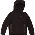 Nike Garçon Zip Sweat à capuche 10-11 ans Coton Noir Moyen