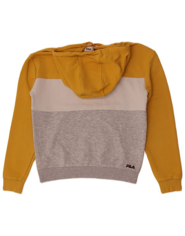 Fila Pull à capuche graphique pour femme UK 6 XS Multicolore Colourblock