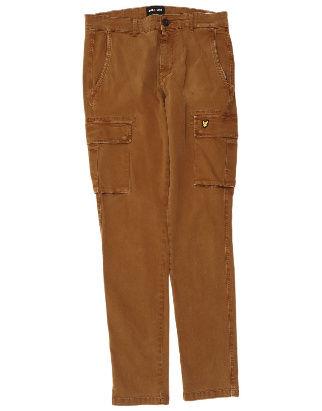 Lyle & Scott Pantalon cargo slim pour homme W32 L33 Marron Coton