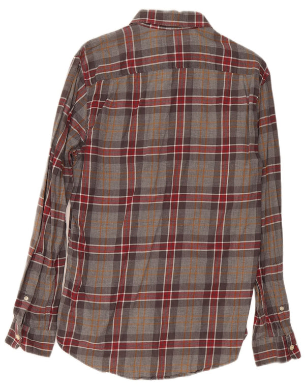 Jack Wills Chemise en flanelle pour homme Petit coton à carreaux gris