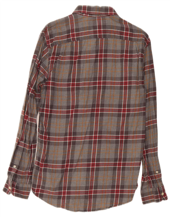 Jack Wills Chemise en flanelle pour homme Petit coton à carreaux gris