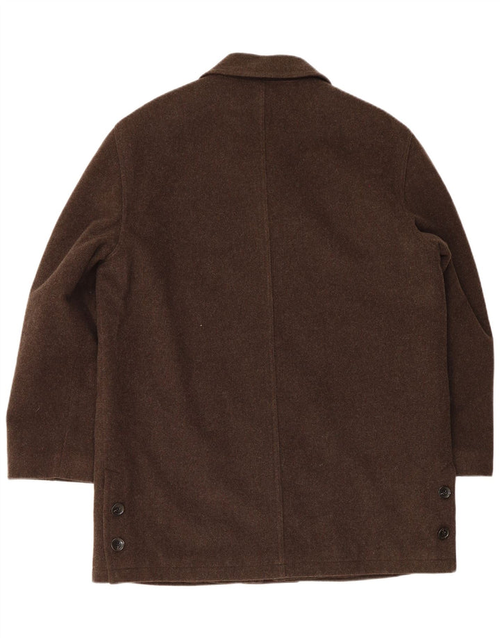 Pardessus homme Tagliente IT 50 Large laine vierge marron