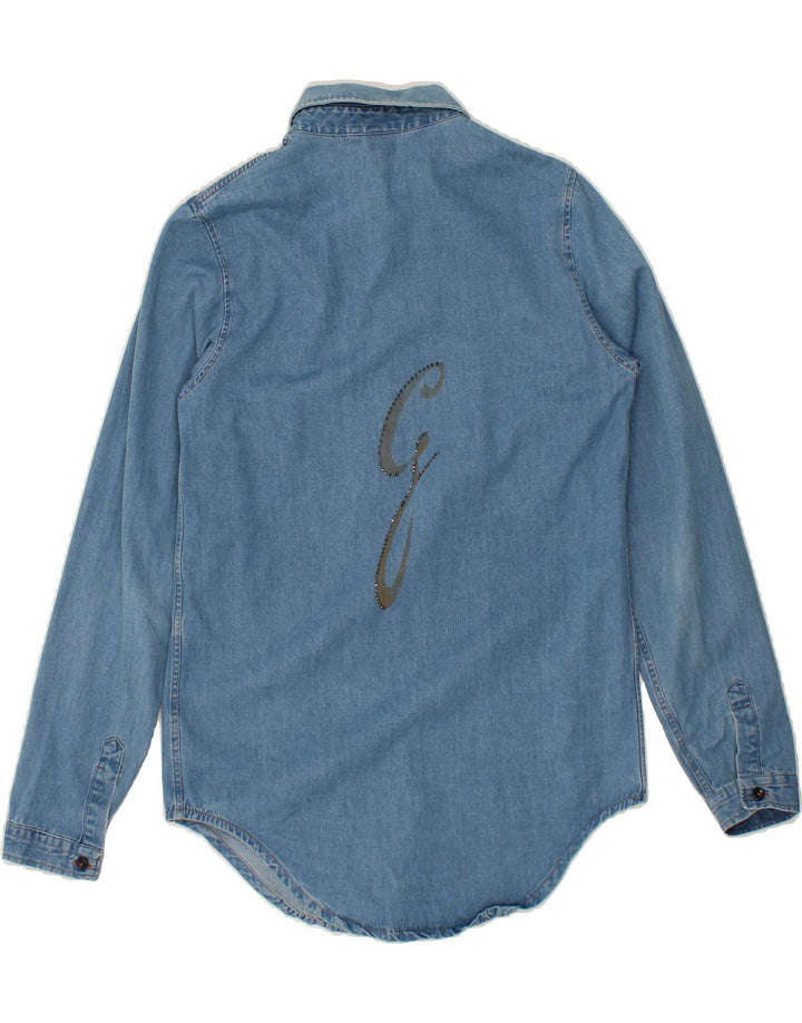 GATTINONI Womens Denim Shirt IT 40 Small Blue Vintage Gattinoni and Second-Hand Gattinoni from Messina Hembry 