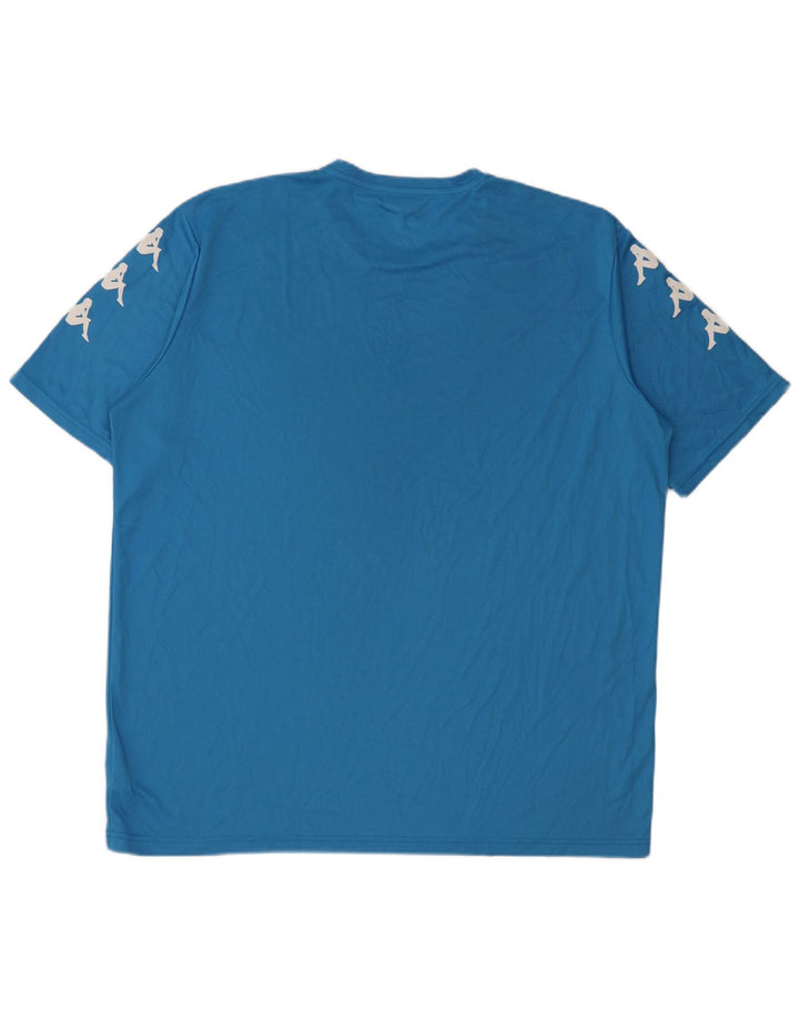 Kappa T-Shirt Graphique Homme Top 3XL Bleu Polyester