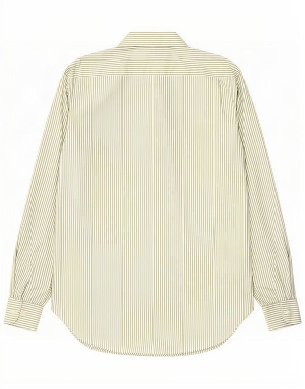 Aquascutum Chemise Homme Taille 16 1/2 42 Large Vert Rayé