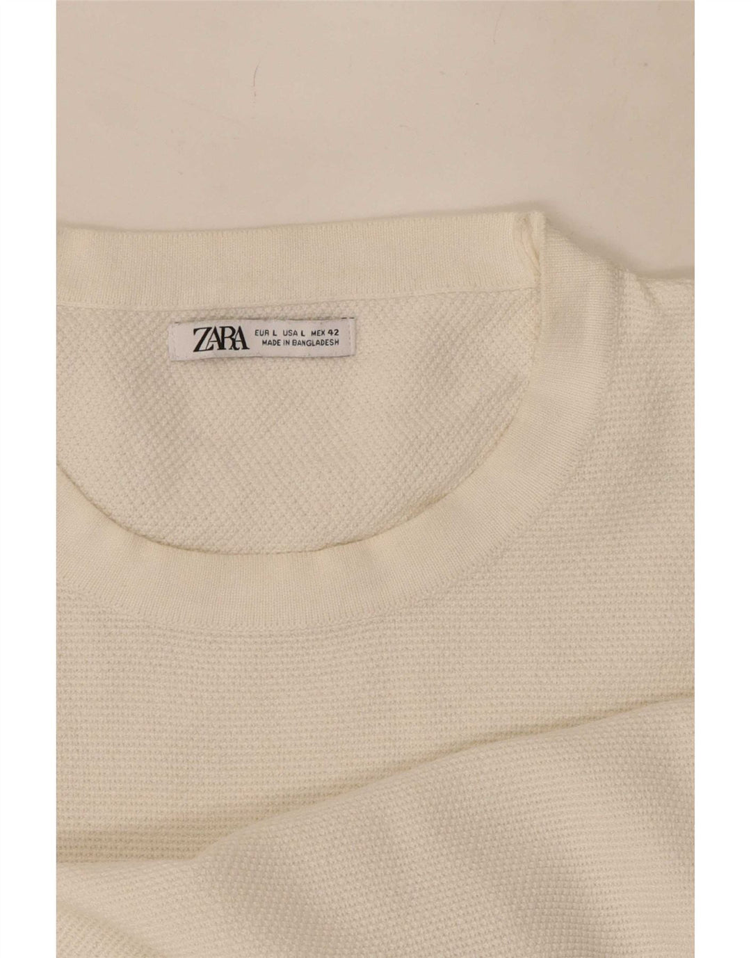 Zara T-Shirt Homme Haut Large Blanc