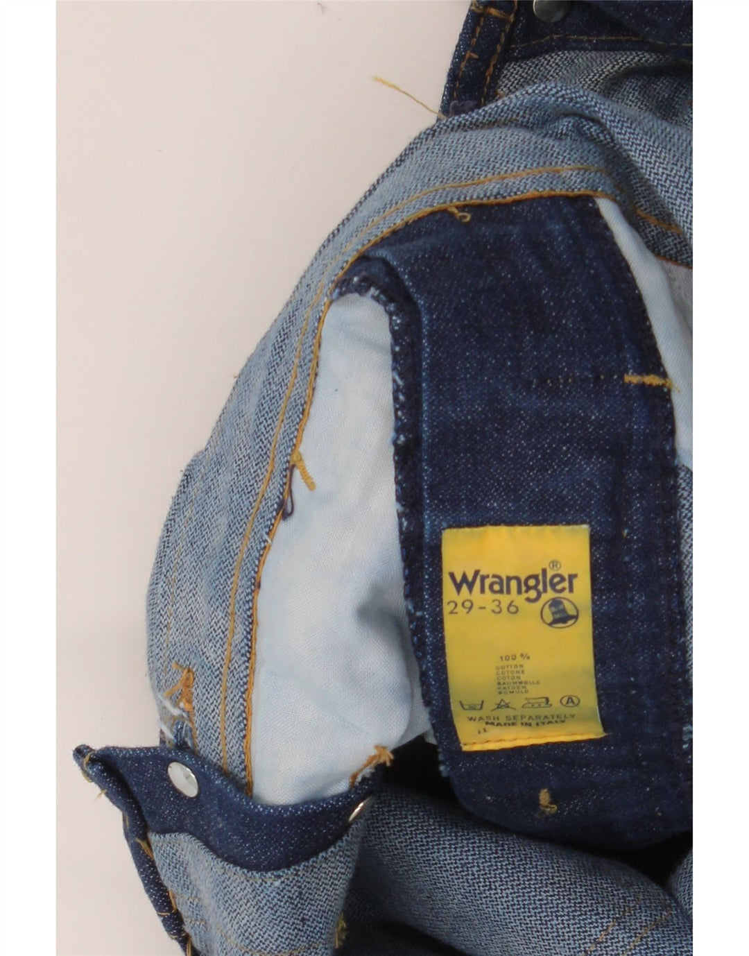 WRANGLER Salopette Homme Jean Droit W29 L36 Bleu Marine Coton
