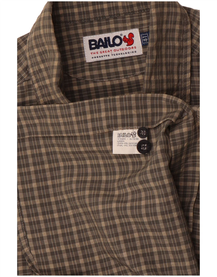 Bailo Chemise Homme Taille 41 Grand Gris Carreaux Polyamide