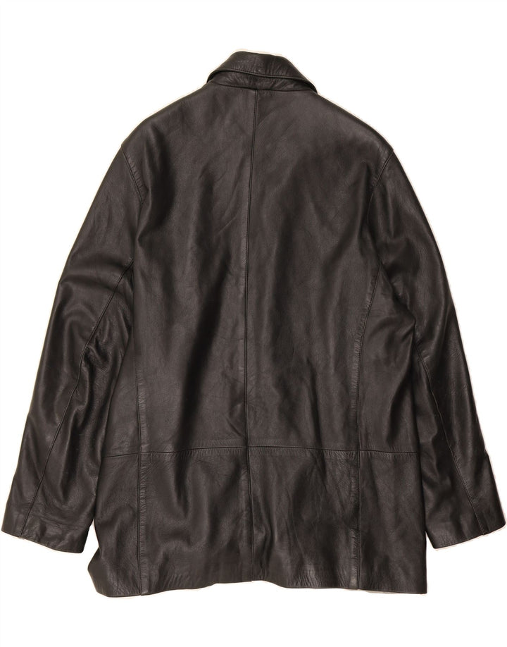 VINTAGE Mens Leather Jacket UK 42 XL Black Leather Vintage Vintage and Second-Hand Vintage from Messina Hembry 