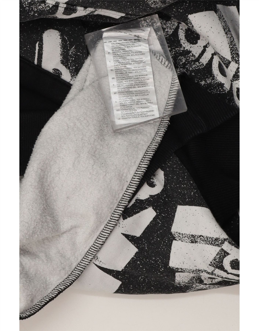 ADIDAS Pull à capuche graphique pour hommes, grand coton color block noir