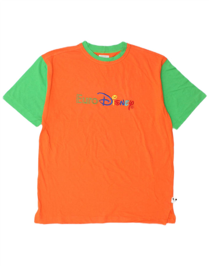 BENETTON T-Shirt Graphique Mickey Mouse Homme Orange Moyen Colorblock