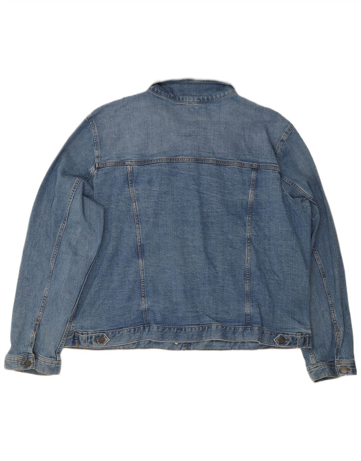 Fat Face Veste en Jean Femme UK 24 4XL Bleu Coton