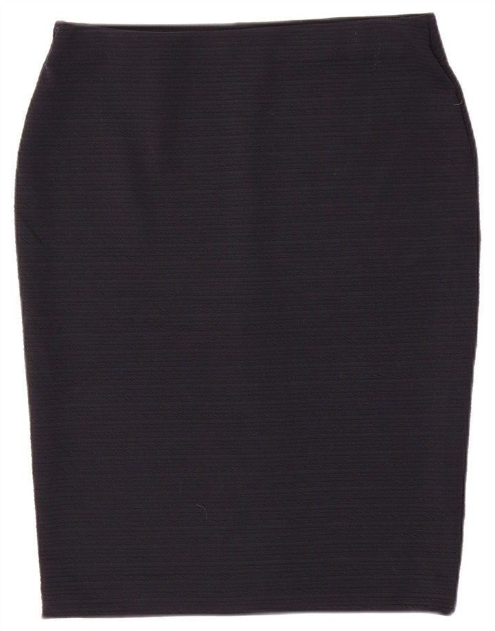 Marks & Spencer Jupe crayon pour femme UK 12 Medium W30 Bleu marine Polyester