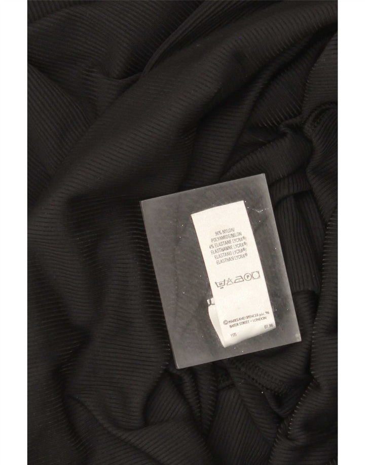 Marks & Spencer Robe longue pour femme UK 10 Petit nylon noir
