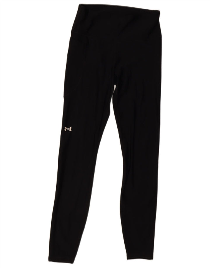 Under Armour Leggings Femme UK 10 Petit Noir Polyester