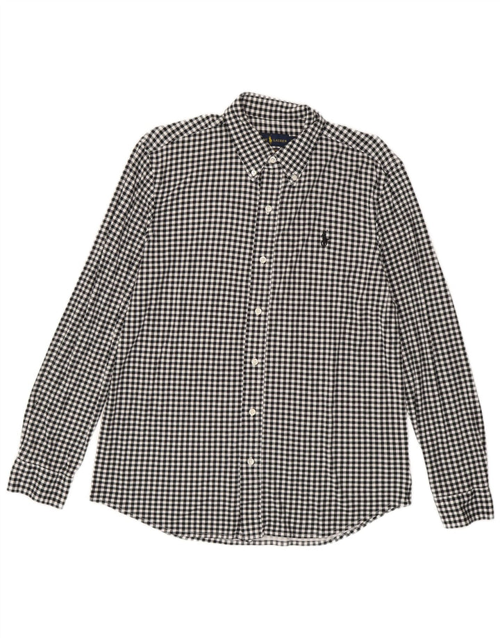Ralph Lauren Chemise en flanelle pour homme Grand coton vichy noir