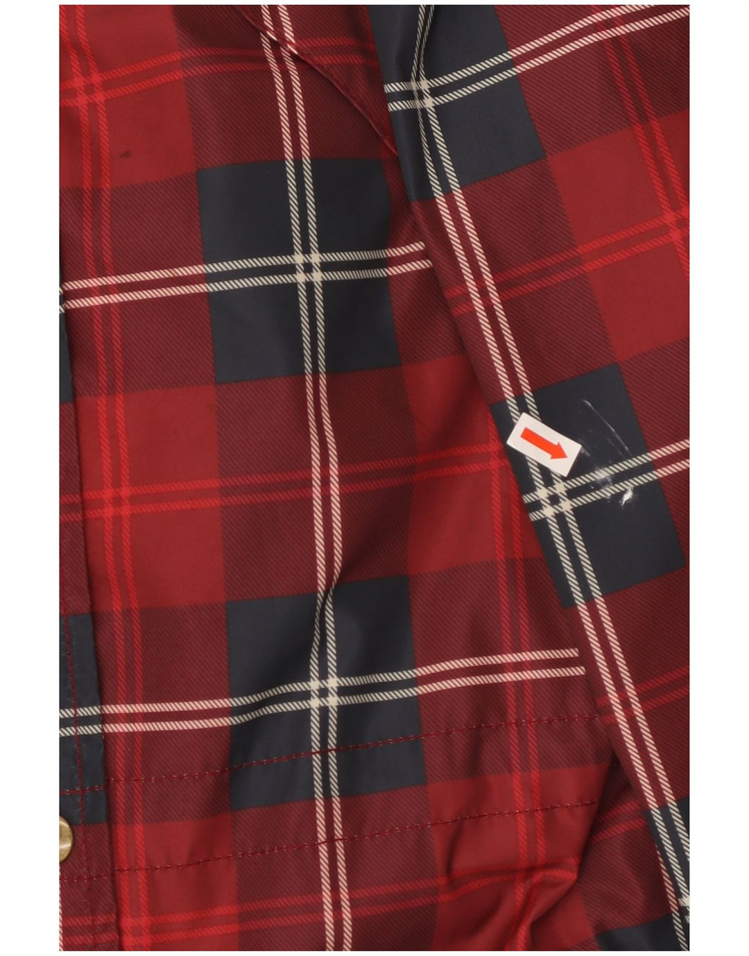 JACK WILLS Veste de pluie surdimensionnée à capuche pour femme UK 6 XS Rouge à carreaux en polyester