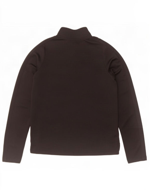 Nike Haut de survêtement à col zippé Dri Fit pour fille 13-14 ans XL Noir